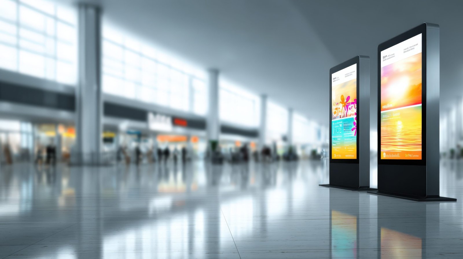vecteezy modern digital signage displays in bright airport terminal 70678364