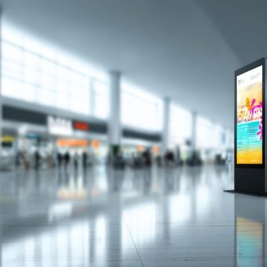 vecteezy modern digital signage displays in bright airport terminal 70678364